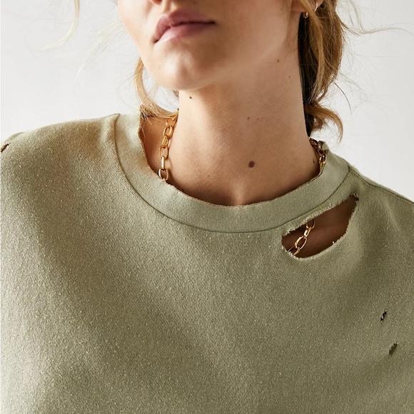 Free people Rubi Tee color beached military (olive)  XS - Picture 4 of 8